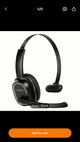 Noise canceling black headset for truck drivers